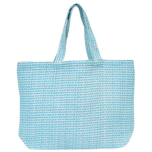 Cheyenne Ocean blu Jute Tote