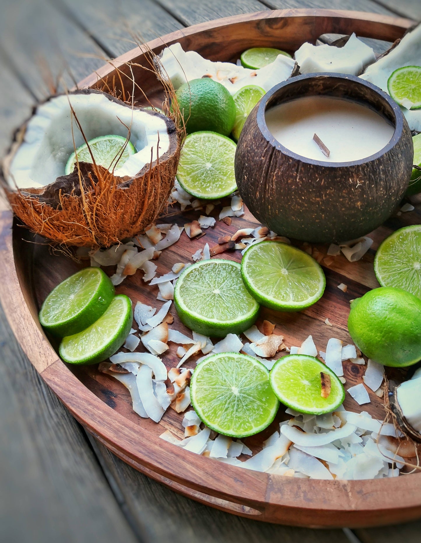 Relaxing Handcrafted Coconut Lime Soy Candle