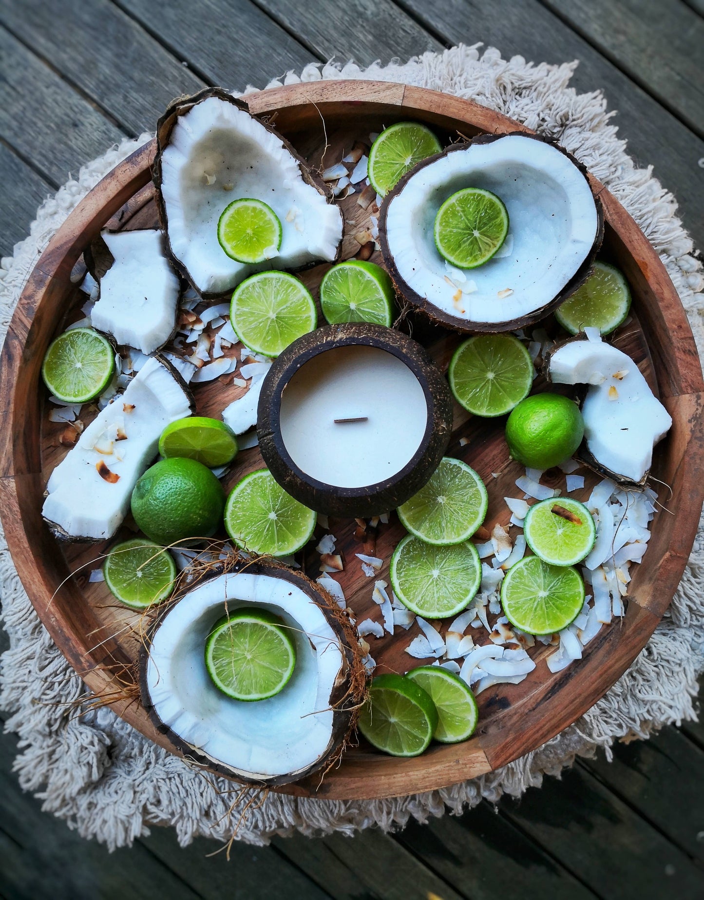 Relaxing Handcrafted Coconut Lime Soy Candle